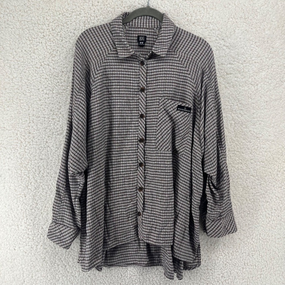 BDG Urban Outfitters Oversized Plaid Flannel Button Up Shirt Women's Medium